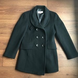 Calvin Klein 100% Wool Women’s Black Peacoat Sz 8